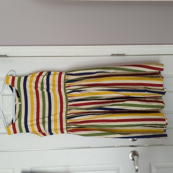 Collectif 50s Rainbow Fit and Flare Dress - Picture 2 of 7